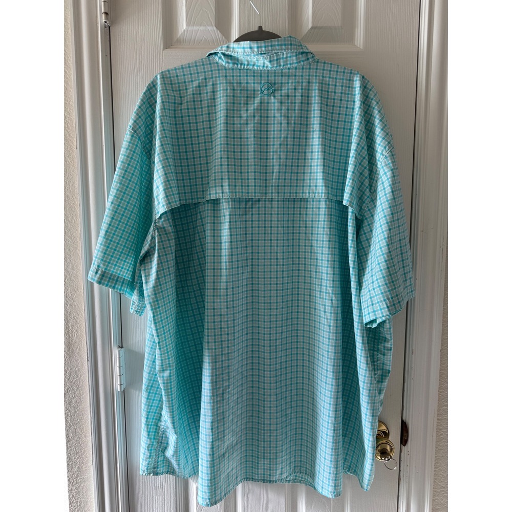 Magellan Outdoors Fish Gear Shirt Men's 4XL Plaid Vented Short Sleeve Fishing - Picture 4 of 6